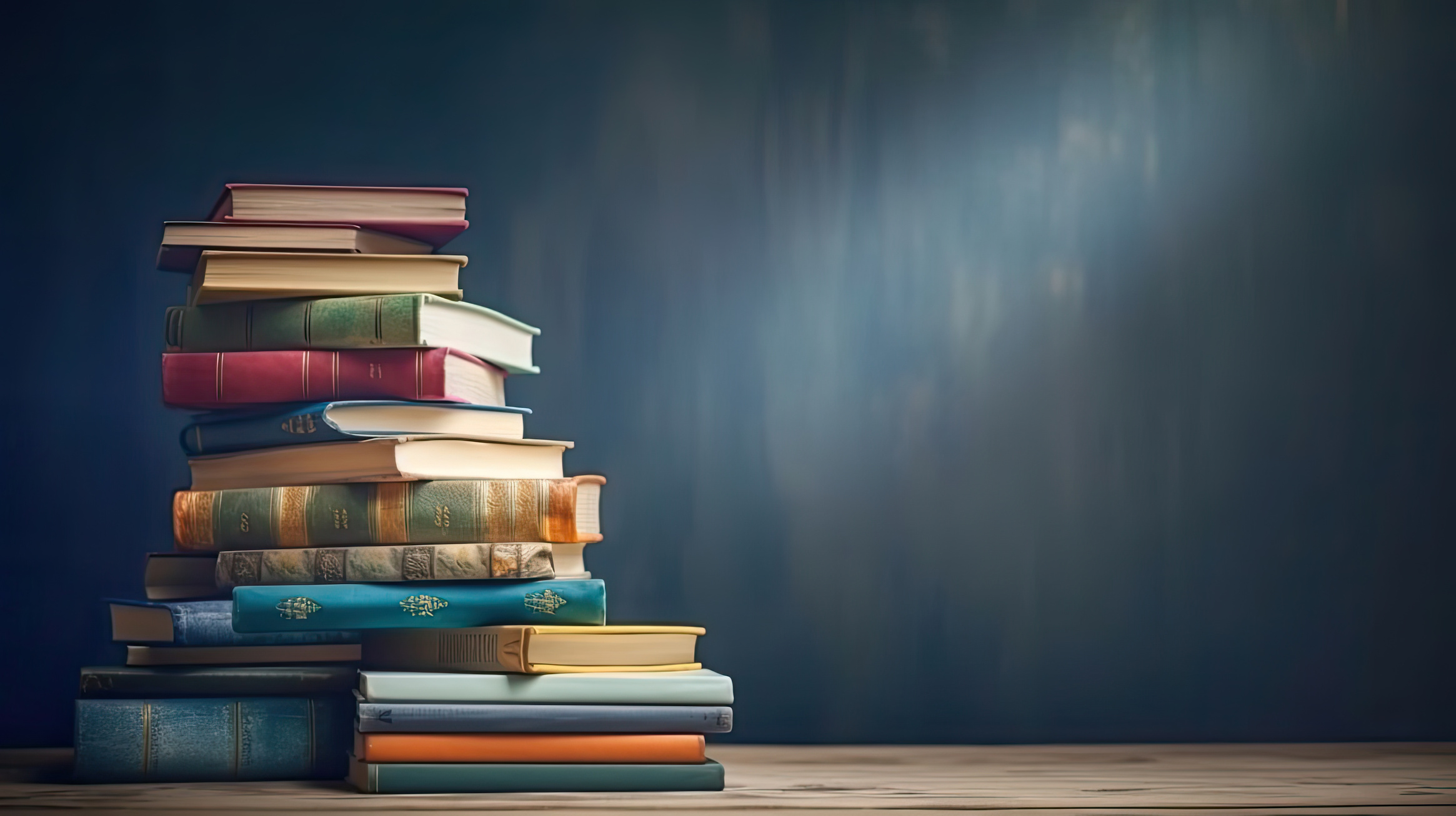 World Book Day Background with some books stack ornament