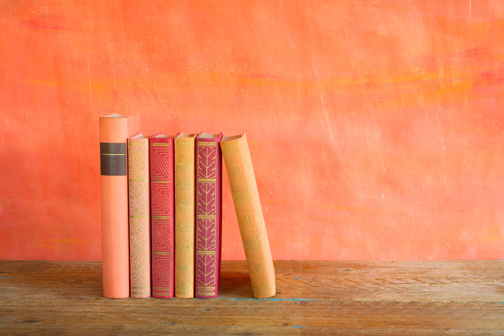 row of vintage books